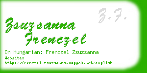zsuzsanna frenczel business card